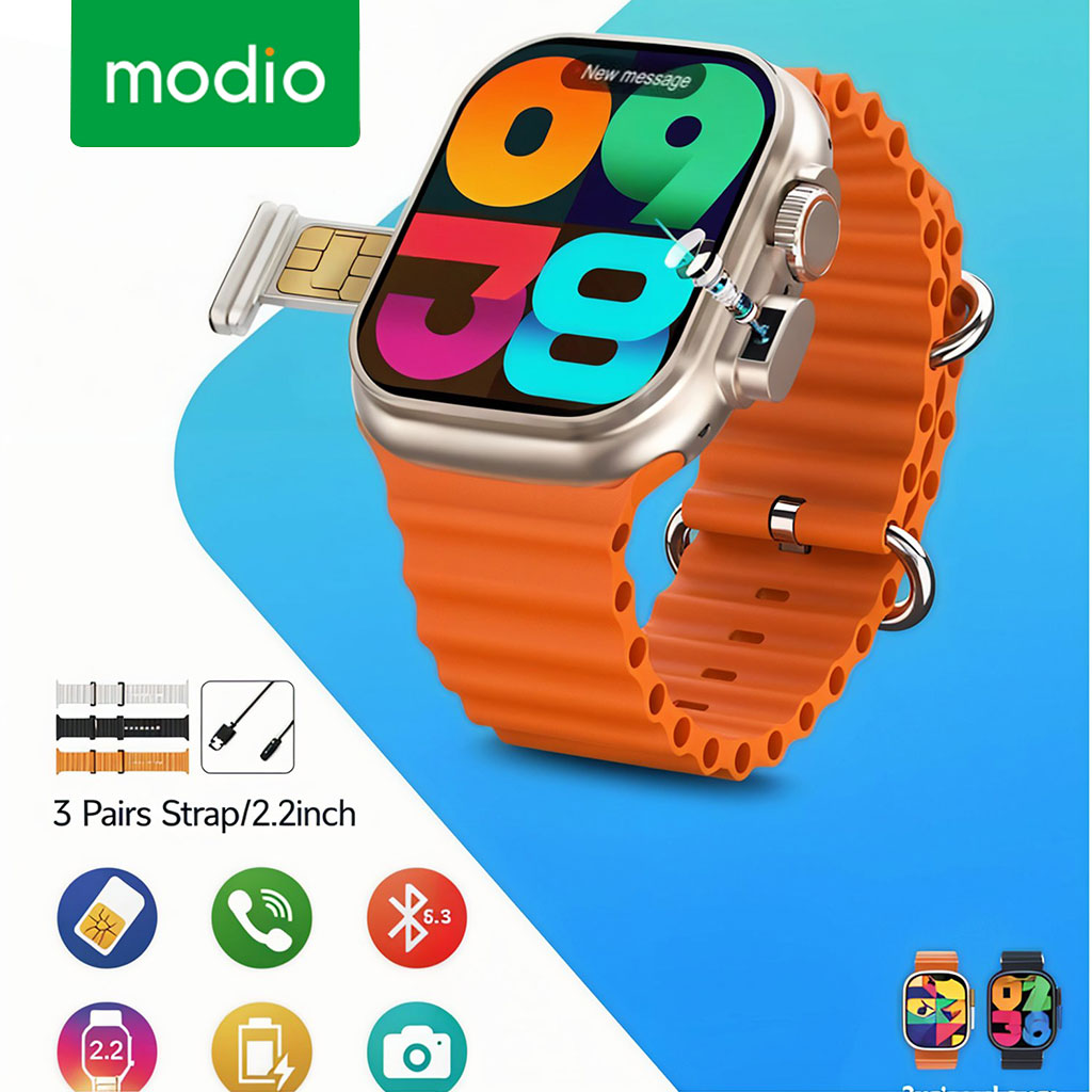 Smartwatch Modio SM03 avec prise en charge de la carte SIM et appareil photo intégré – ساعة ذكية تدعم شريحة الإتصال