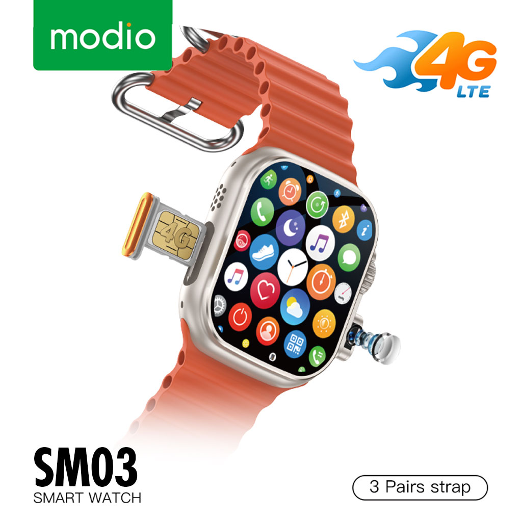 Smartwatch Modio SM03 avec prise en charge de la carte SIM et appareil photo intégré – ساعة ذكية تدعم شريحة الإتصال