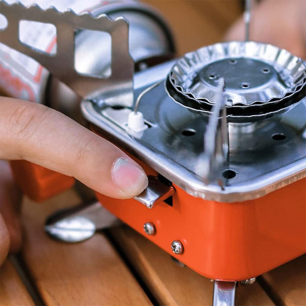 Mini réchaud à gaz pliable en métal pour camping – موقد غاز محمول